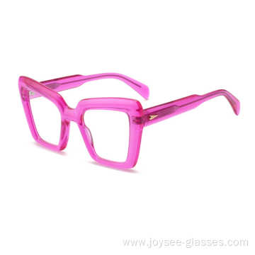 Female Wear Bule Color Thick Material Cat Eye Shape Eyeglasses